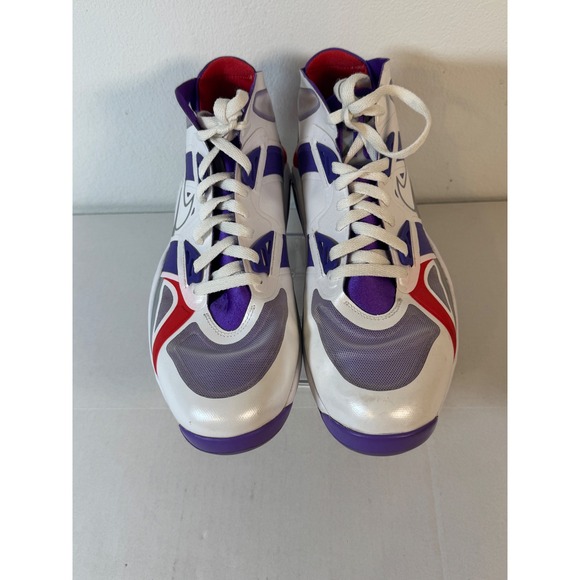 Vintage Nike Air Zoom Mens Huarache 2K4 High Top Basketball Shoes White‎ Purple main image 8
